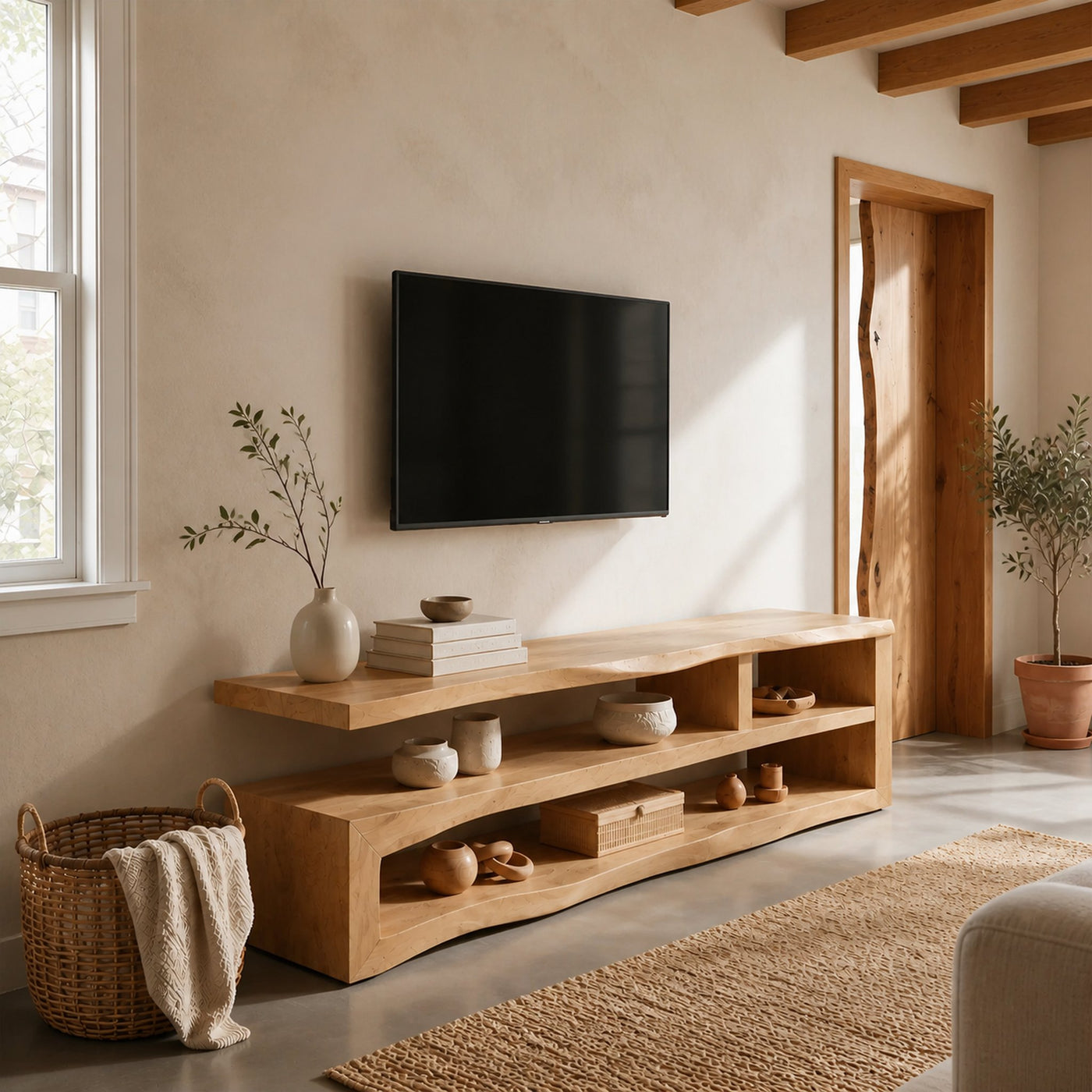 Scandinavian Minimal TV Stand For Studio Interior - product view 5