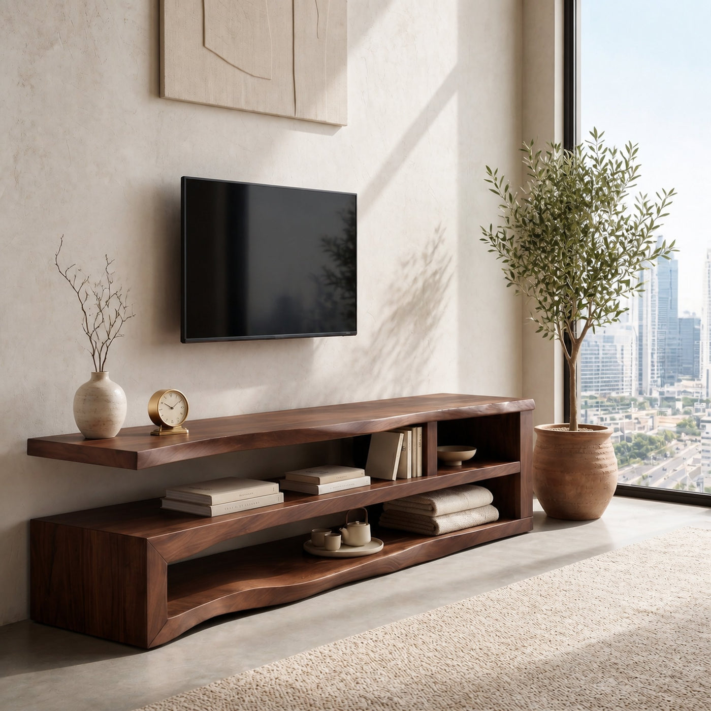 Scandinavian Minimal TV Stand For Studio Interior - product view 7