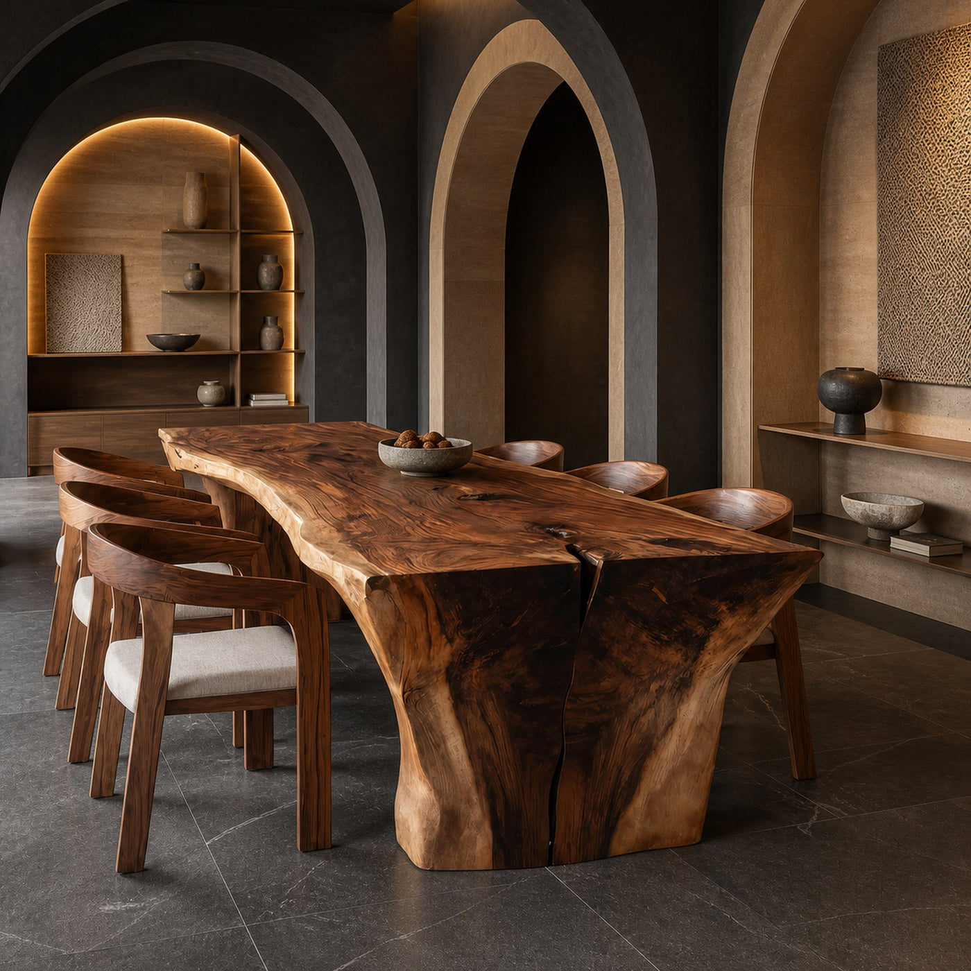 Wabi Sabi Handcrafted Dining Table For Dining Room