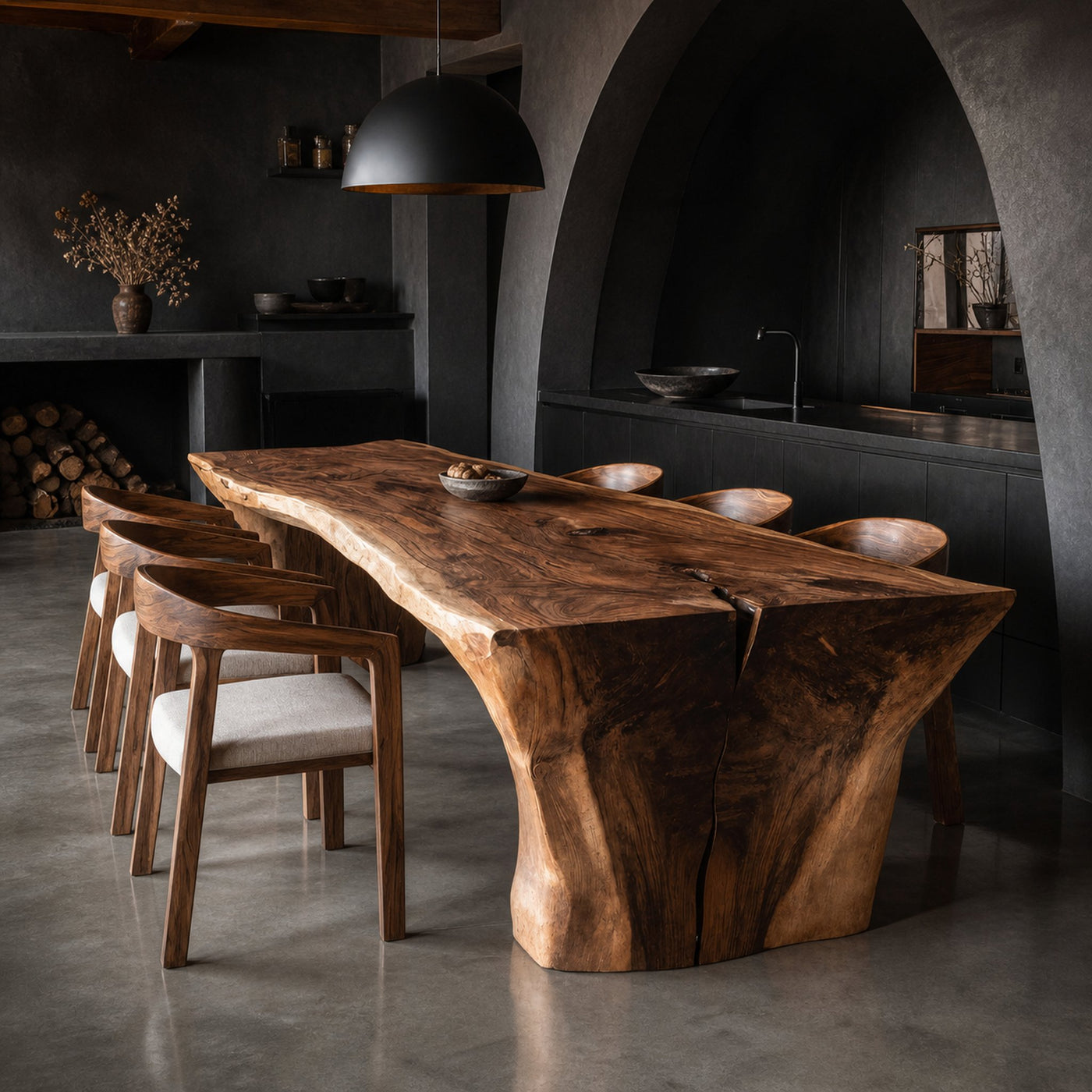 Wabi Sabi Handcrafted Dining Table For Dining Room - product view 4