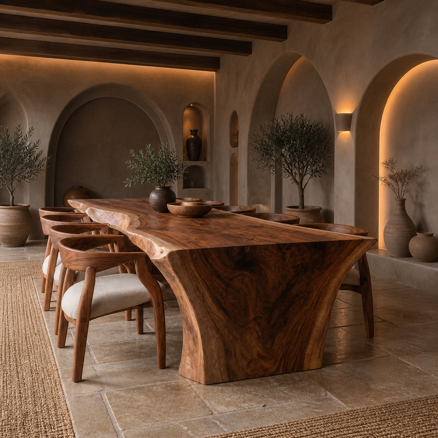 Wabi Sabi Organic Dining Table For Dining Room - product view 2
