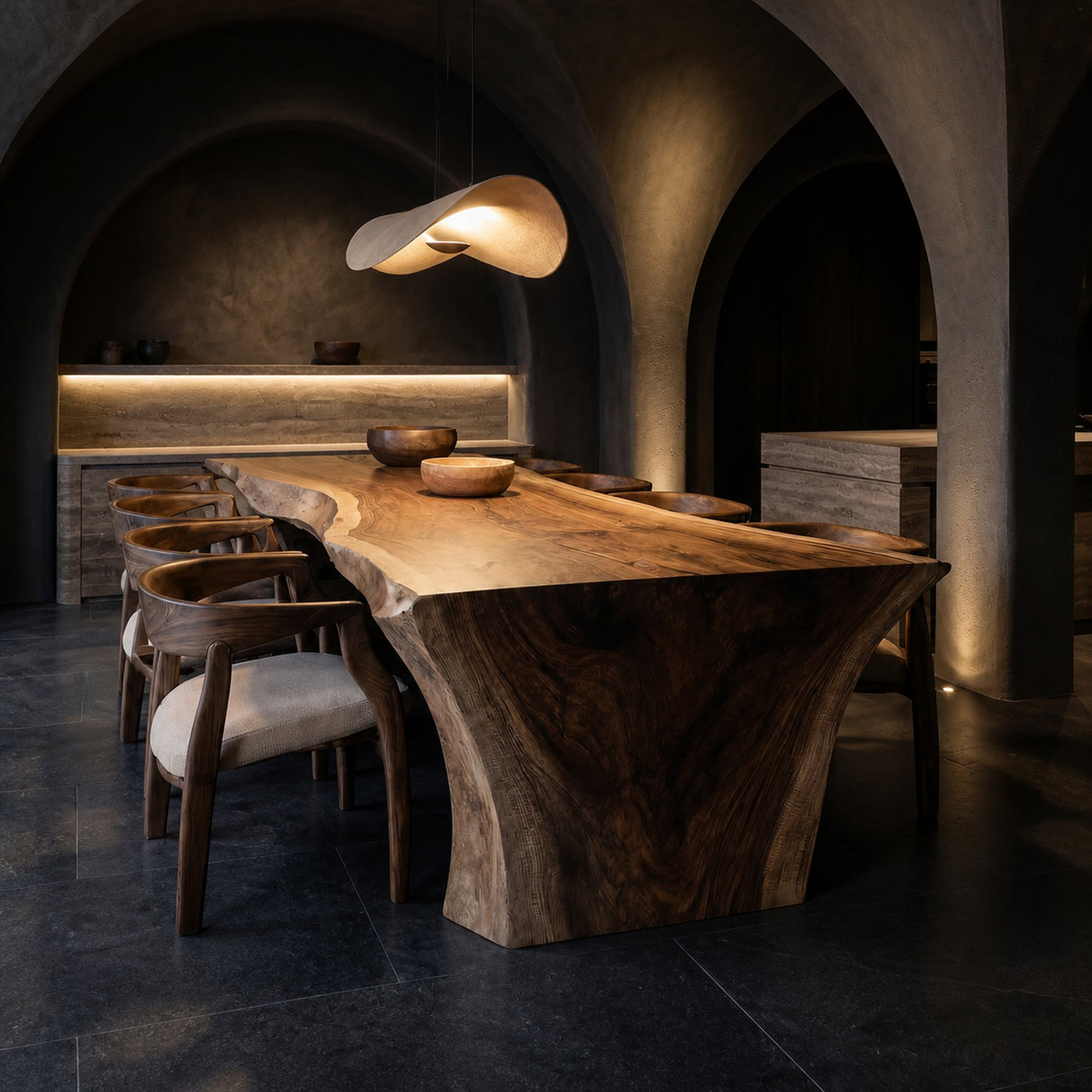 Wabi Sabi Organic Dining Table For Dining Room - product view 3