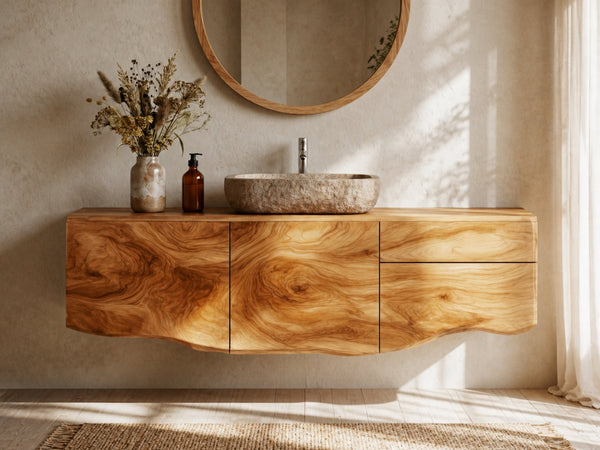 Wall Mounted Bathroom Vanity Wooden Vanity Cabinet With Storage For Bathroom