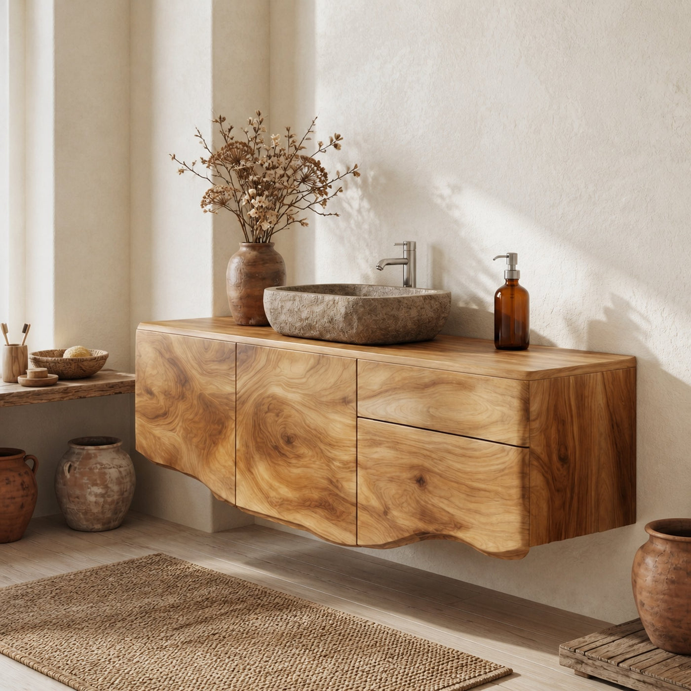 Wall Mounted Bathroom Vanity Wooden Vanity Cabinet With Storage For Bathroom - product view 3