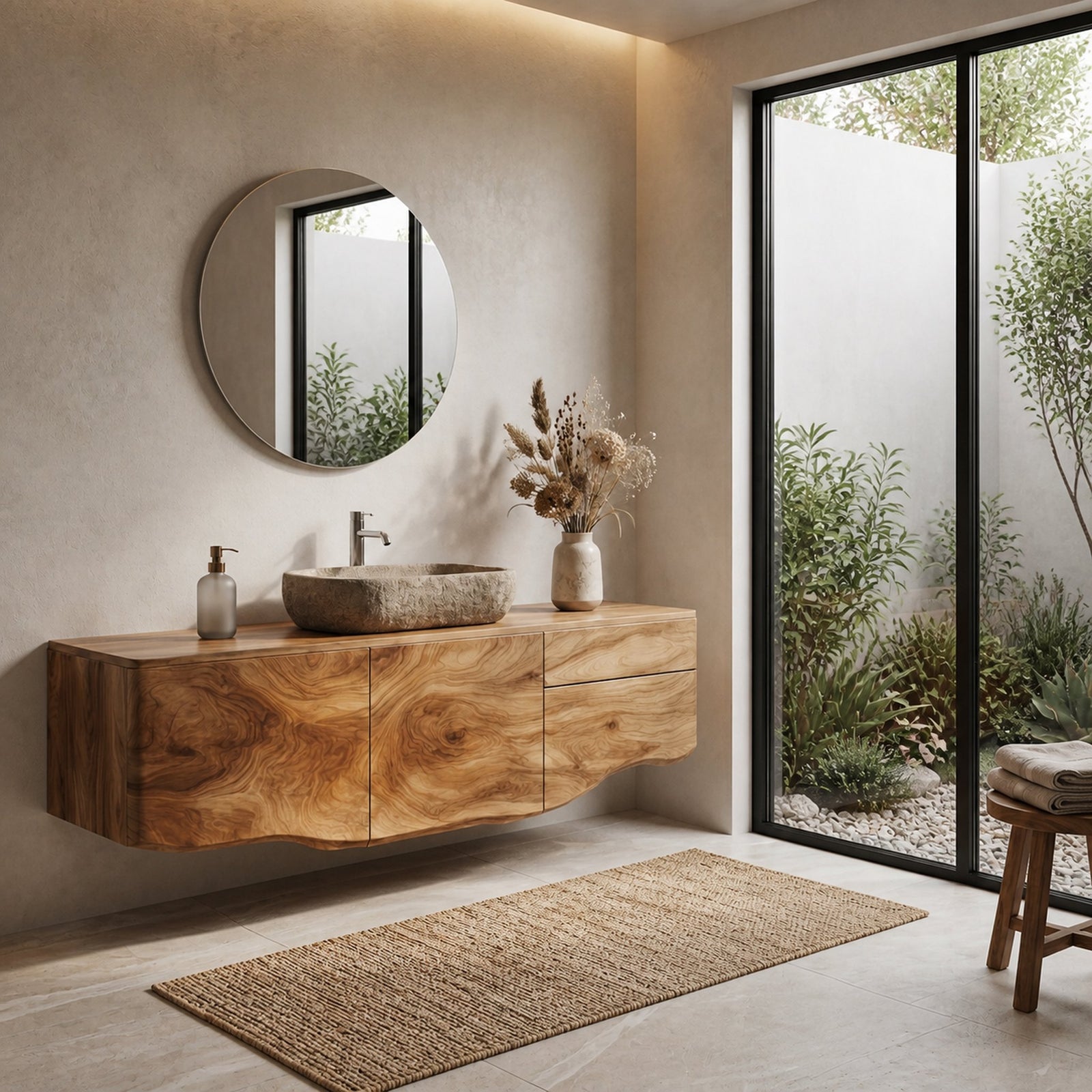 Nine-thirty, tub side