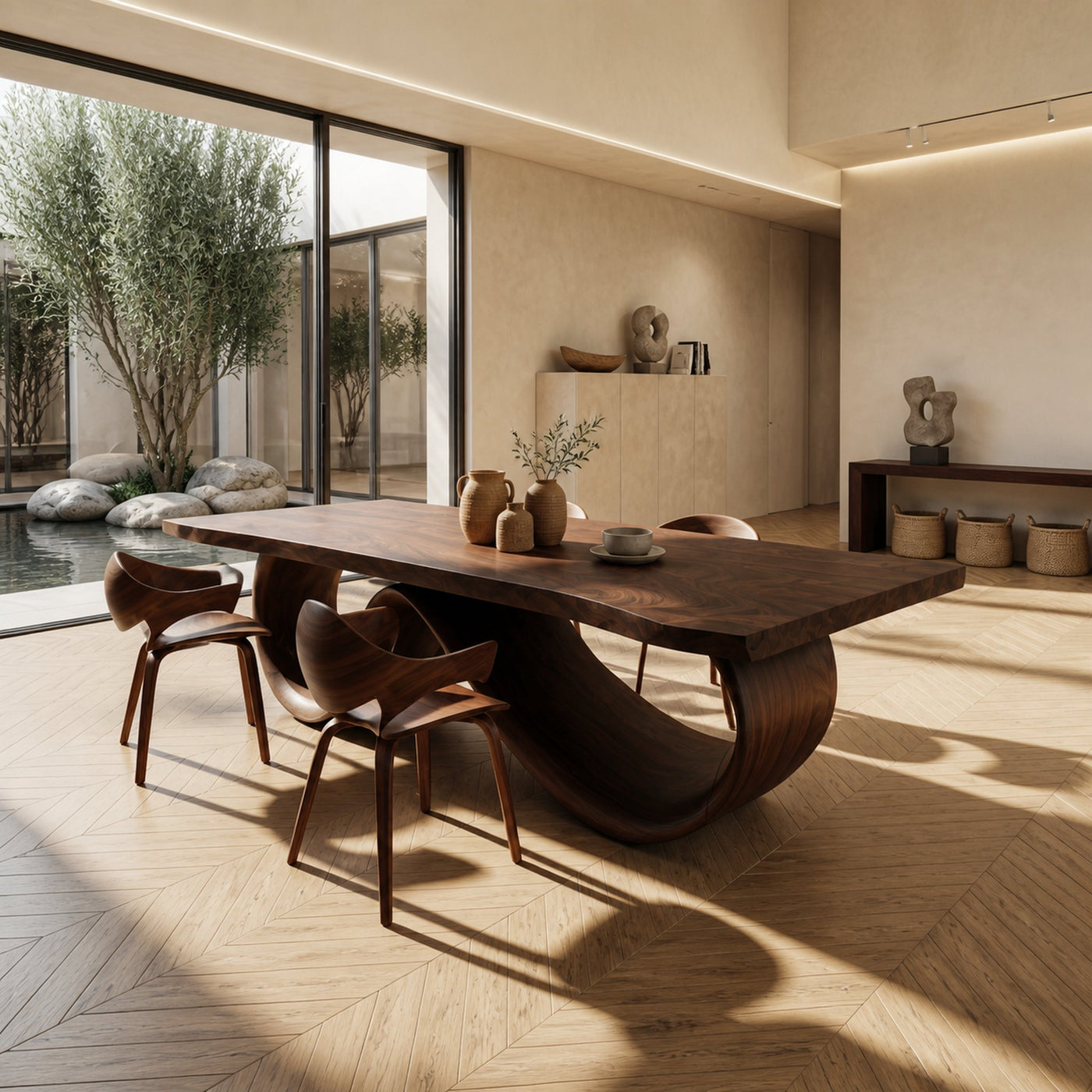 Contemporary Natural Edge Dining Table For Home Gathering - product view 7
