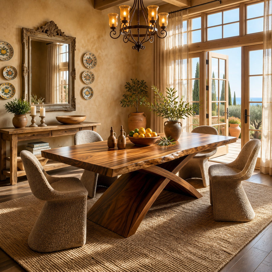 Contemporary Organic Edge Dining Table For Dining Interior