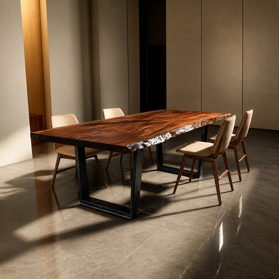 Dining Room Farmhouse Solid Wood Dining Table Warm Grain