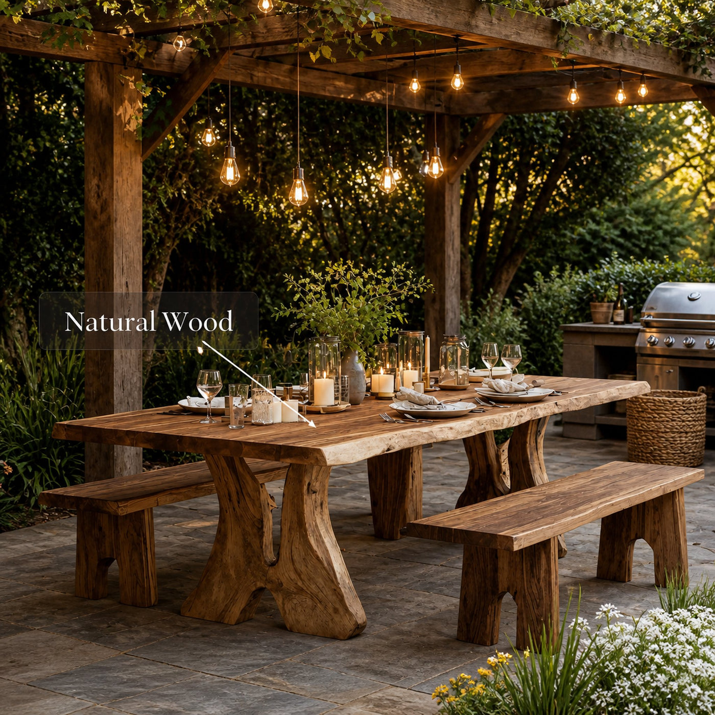 Farmhouse Dining Table For Vintage Furniture Look - product view 5