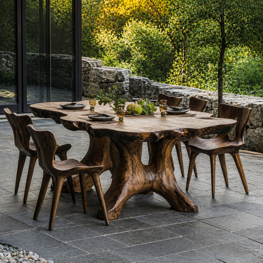 Farmhouse Wood Table For Country Style Kitchen