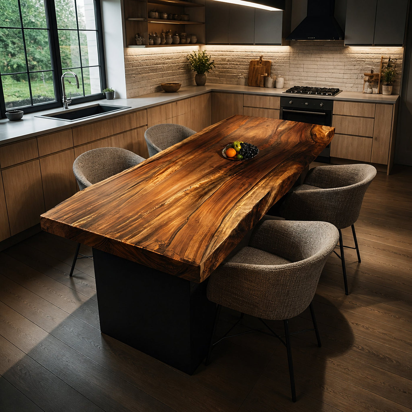 Furniture Decor Handcrafted Wooden Live Edge Dining Table - product view 2