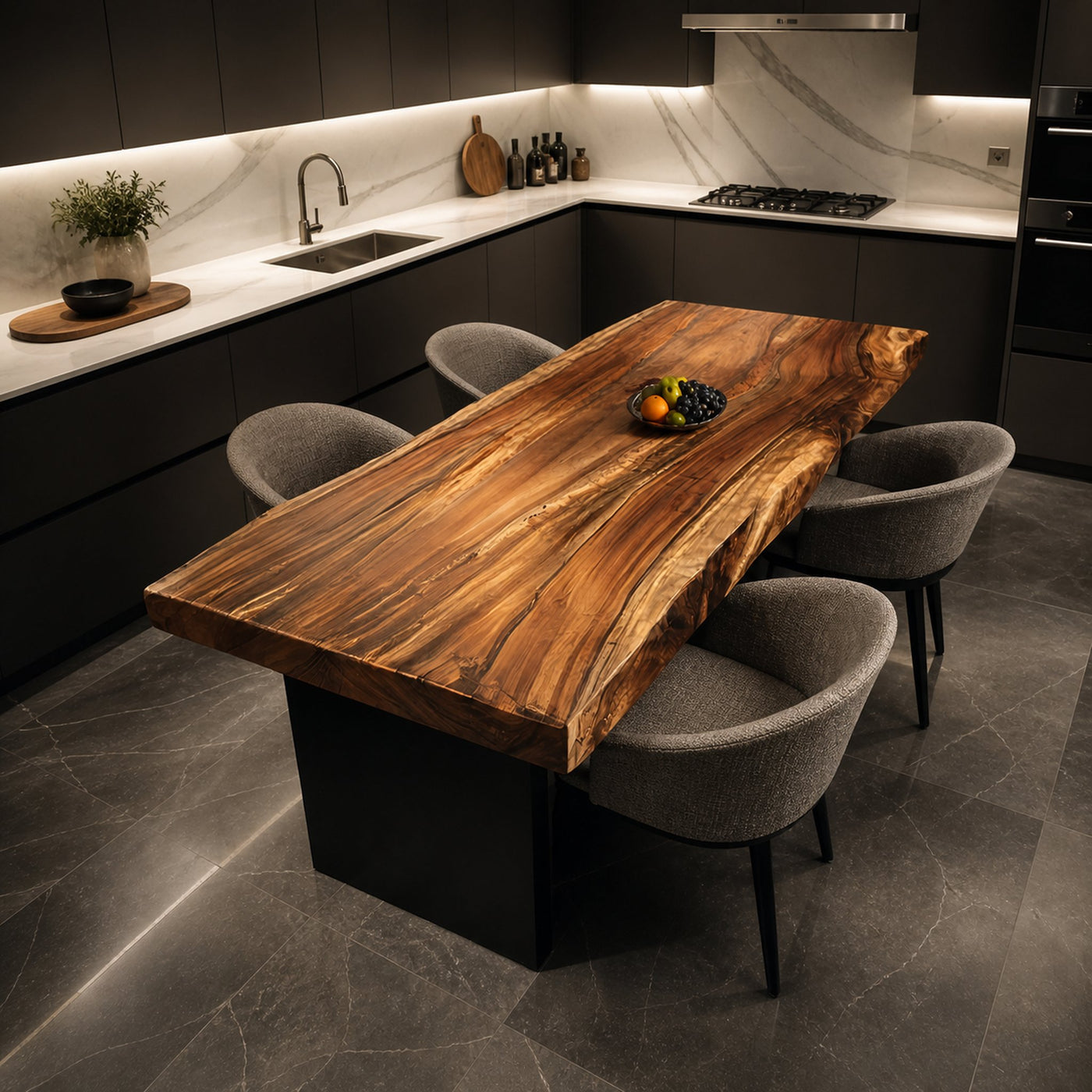 Furniture Decor Handcrafted Wooden Live Edge Dining Table - product view 3
