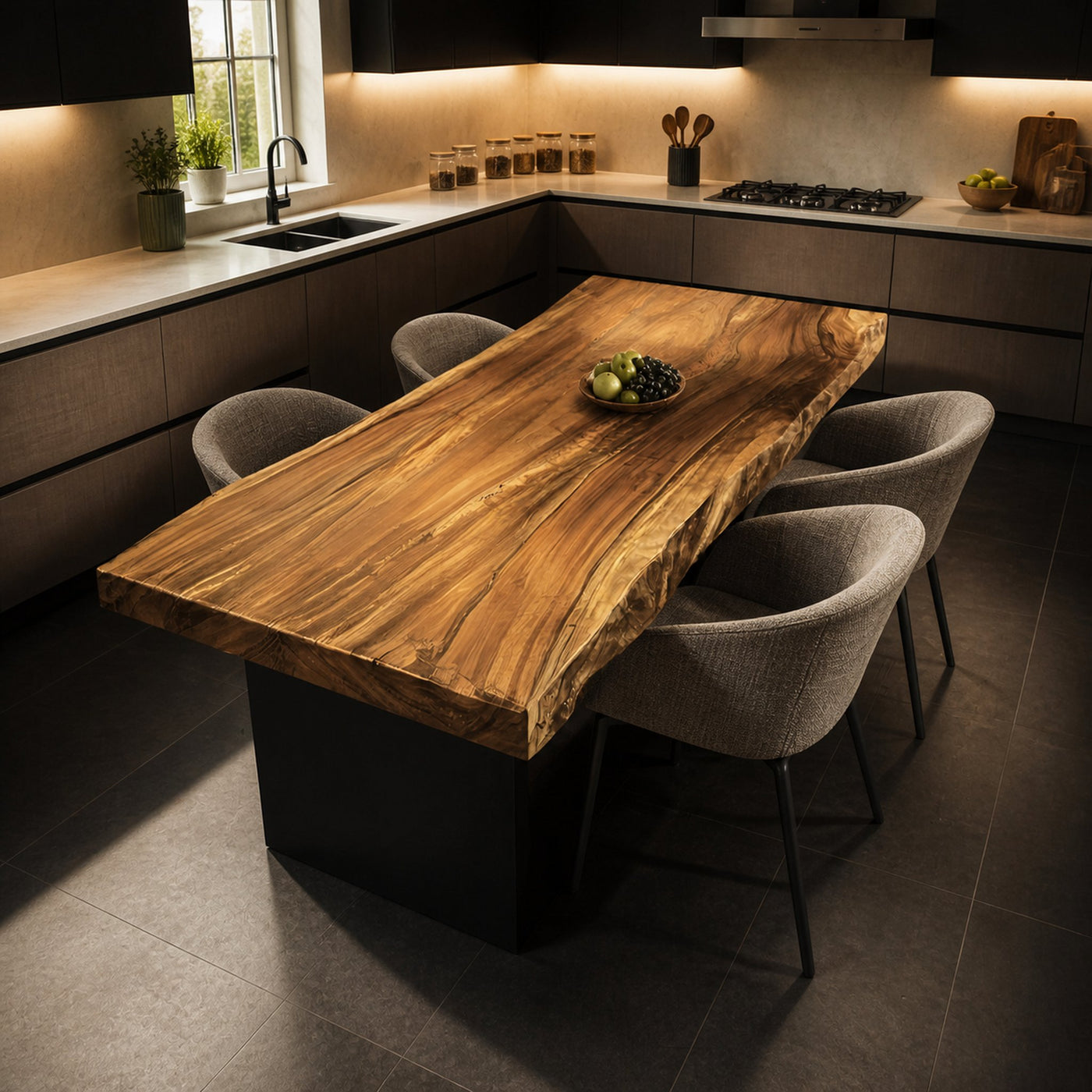 Furniture Decor Handcrafted Wooden Live Edge Dining Table - product view 5