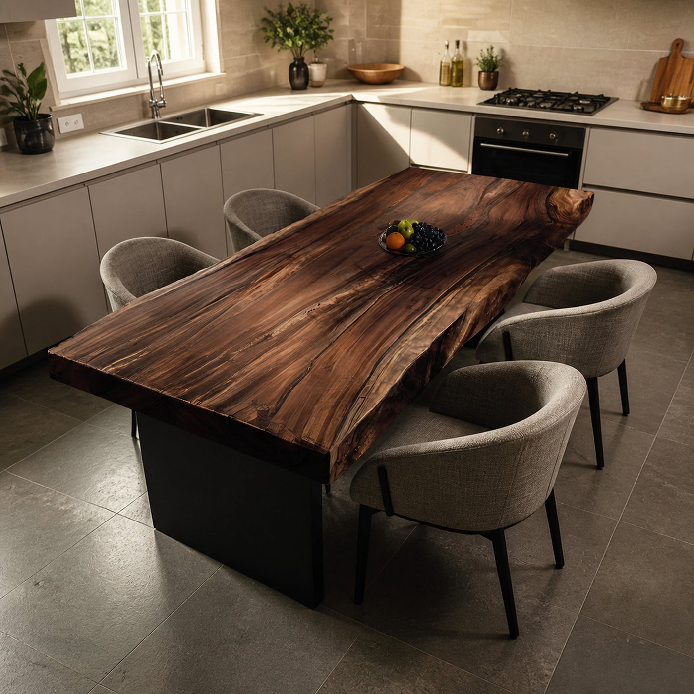 Furniture Decor Handcrafted Wooden Live Edge Dining Table - product view 7