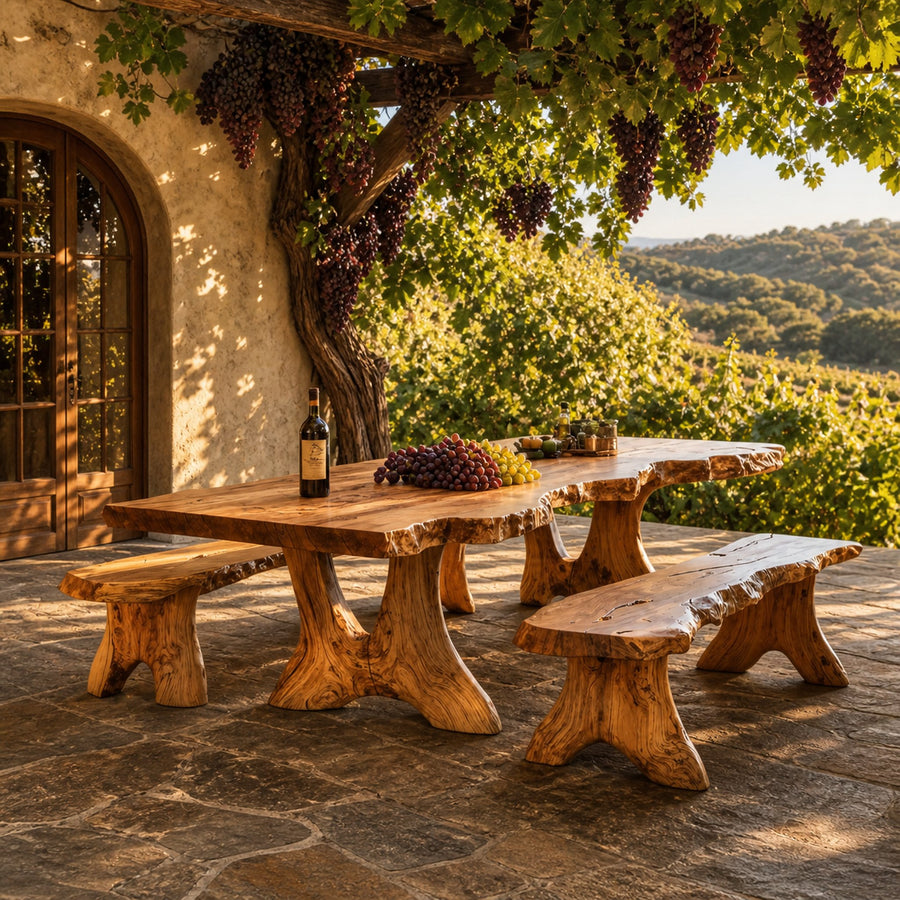 Handcrafted Kitchen Table For Warm Rustic Homes