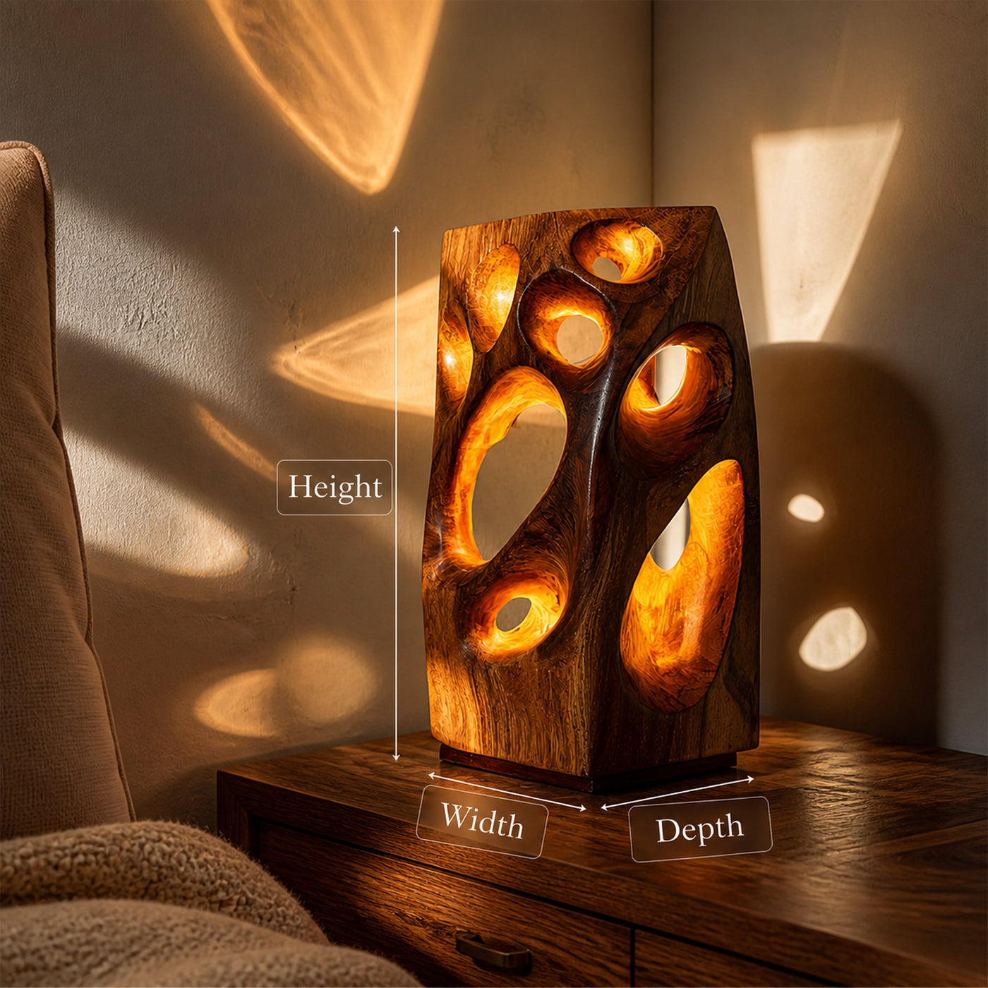 Industrial Accent Table Lamp Bedroom Living Room Dining Room Corner - product view 8