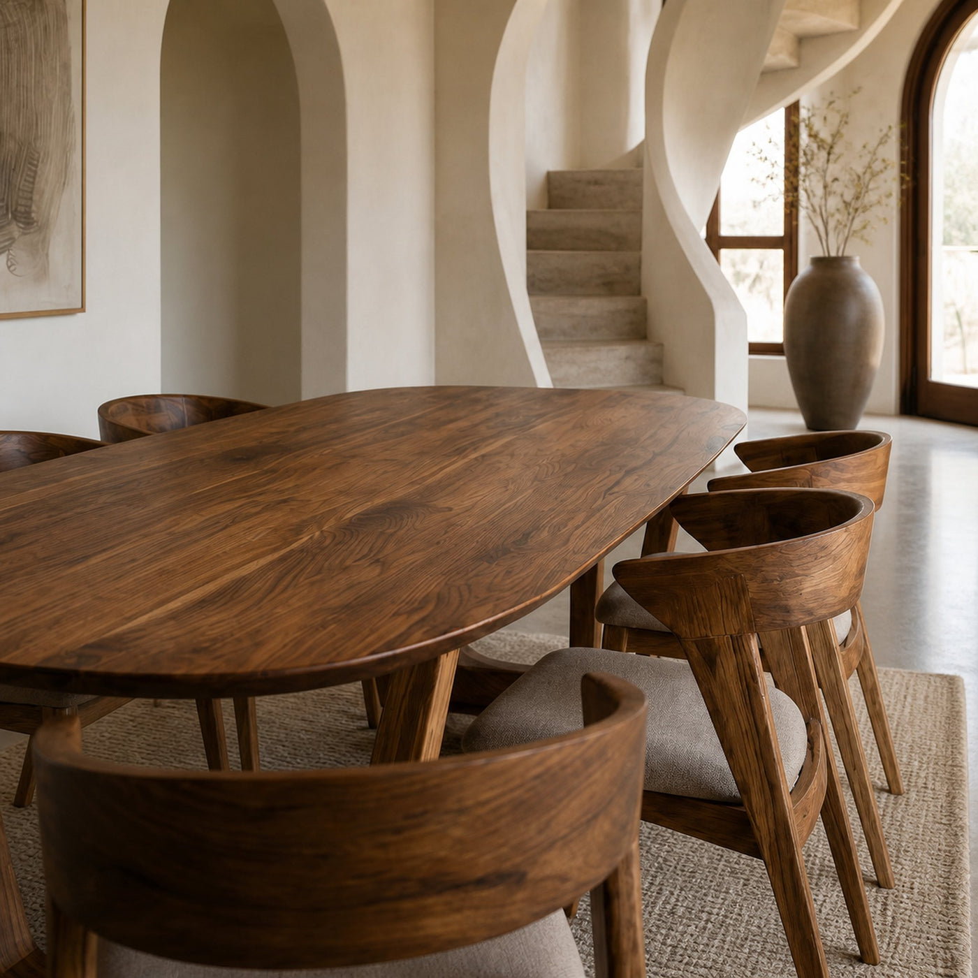 Modern Artistic Dining Table With Sculptural Presence For Dining Room - product view 4
