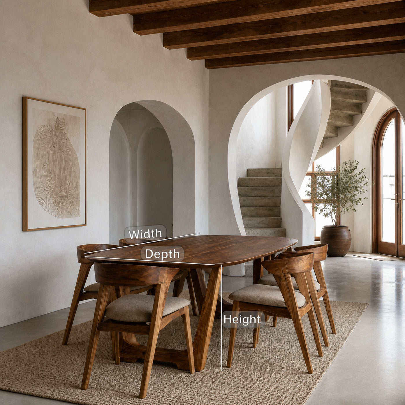 Modern Artistic Dining Table With Sculptural Presence For Dining Room - product view 7
