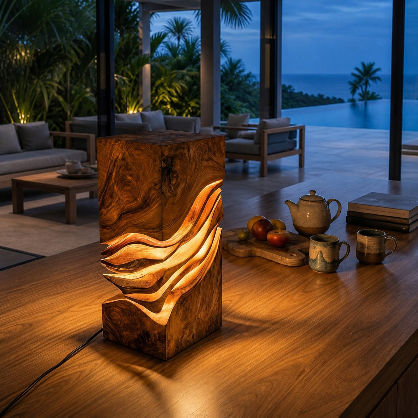 Modern Sculptural Lamp Entryway Console Living Room Hotel Lobby Corner - product view 2
