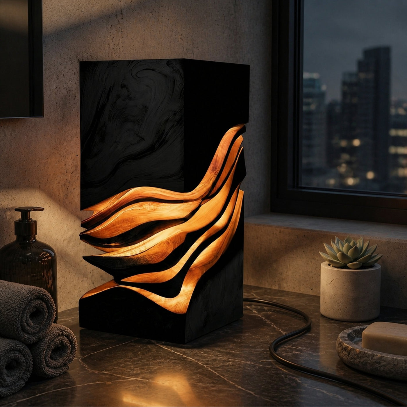 Modern Sculptural Lamp Entryway Console Living Room Hotel Lobby Corner - product view 4