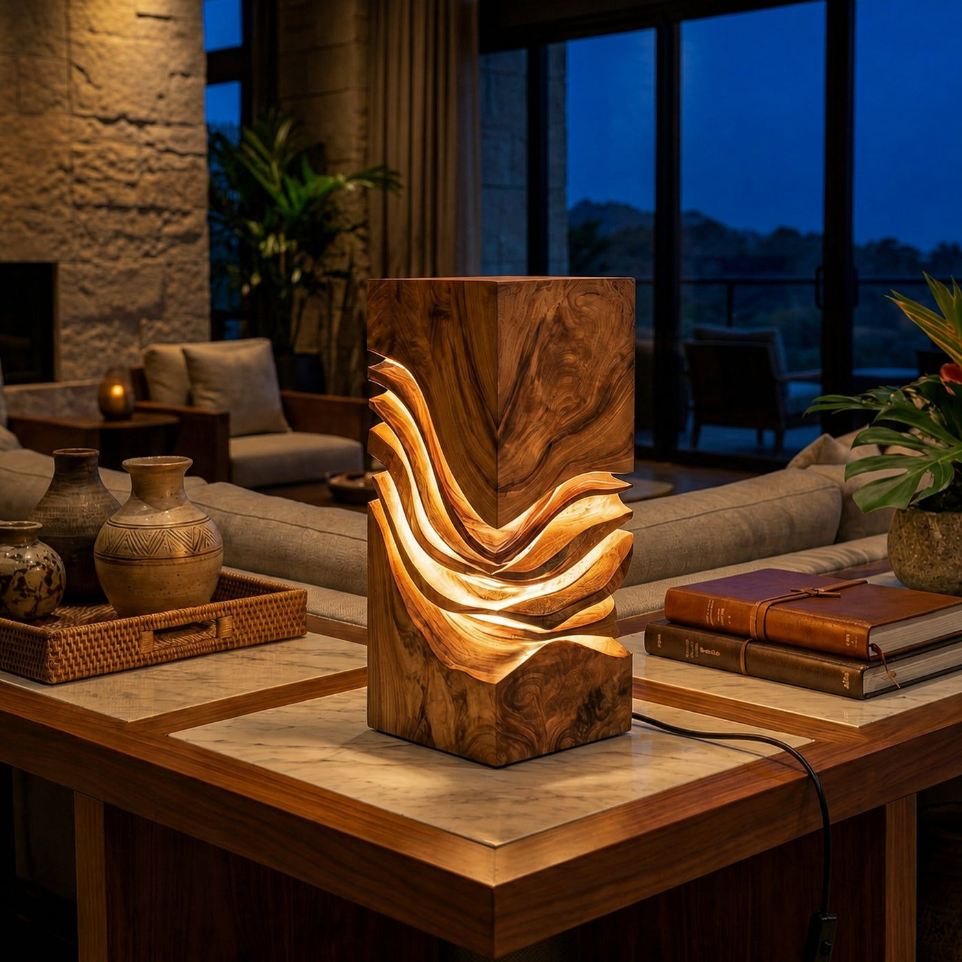 Modern Sculptural Lamp Entryway Console Living Room Hotel Lobby Corner - product view 6