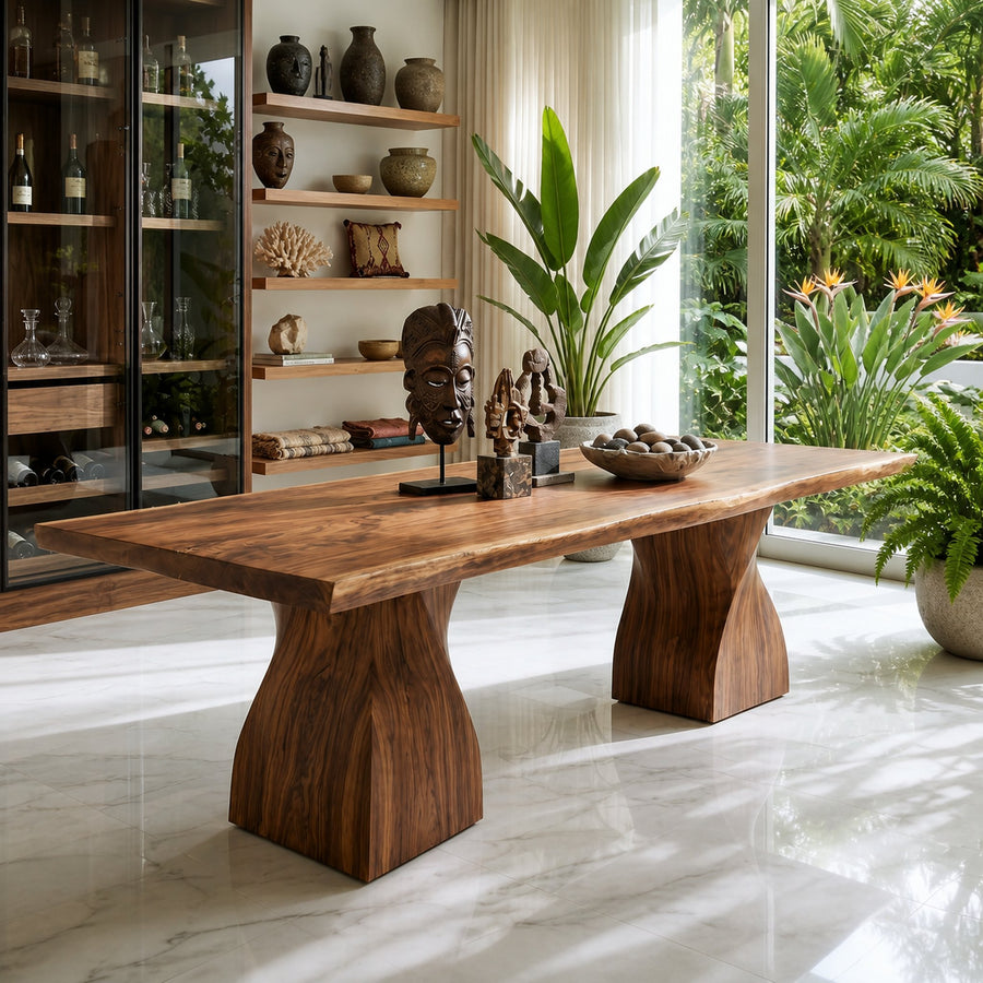 Modern Statement Feast Table For Tropical Dining Space