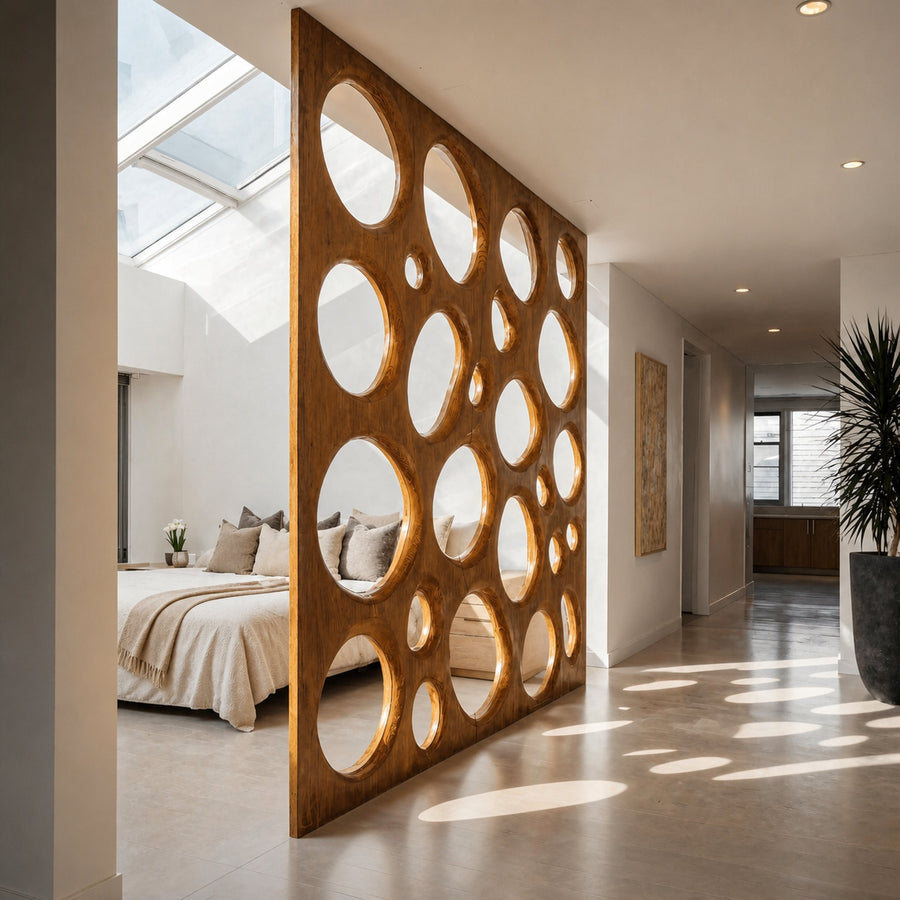 Organic Sculptural Room Divider Circle Partition For Living Room