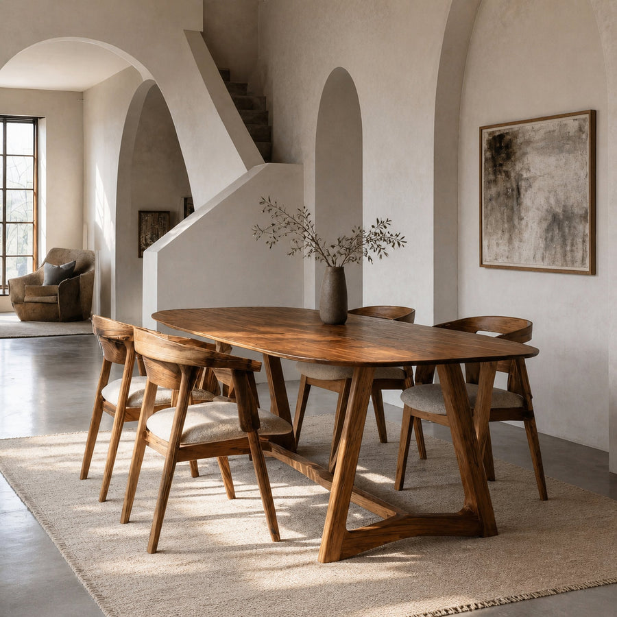 Quiet Luxury Architectural Dining Table For Dining Room