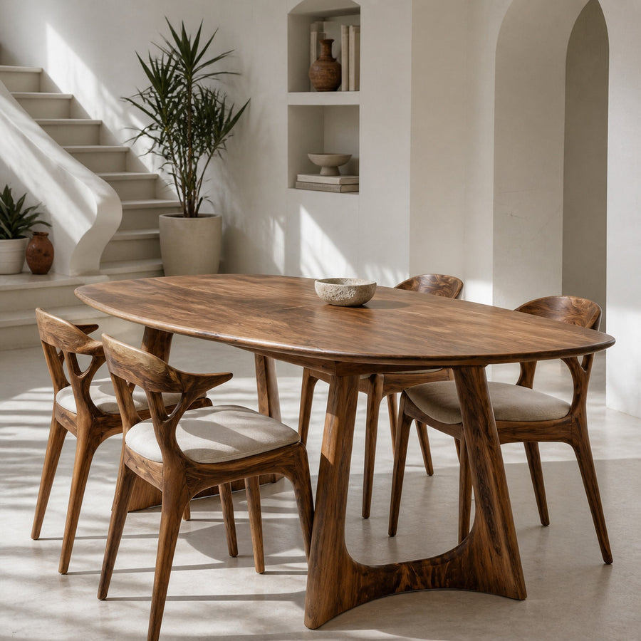 Quiet Luxury Sculptural Dining Table For Dining Room