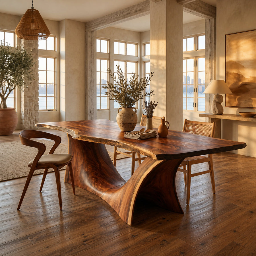 Scandinavian Freeform Dining Table For Family Dining Room