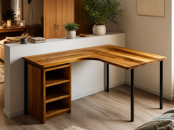 Scandinavian Clean Corner Writing Desk Study Room And Bedroom