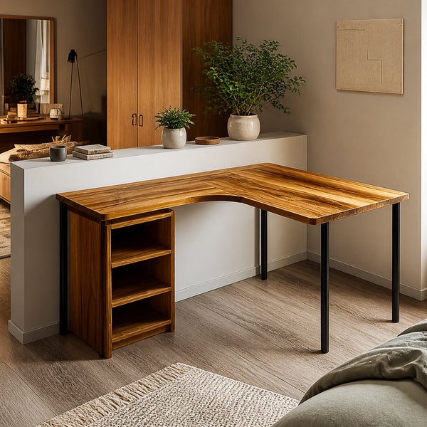 Scandinavian Clean Corner Writing Desk Study Room And Bedroom