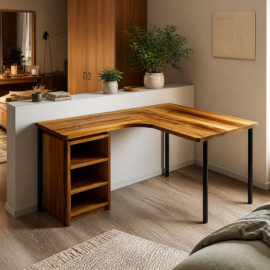 Scandinavian Clean Corner Writing Desk Study Room And Bedroom
